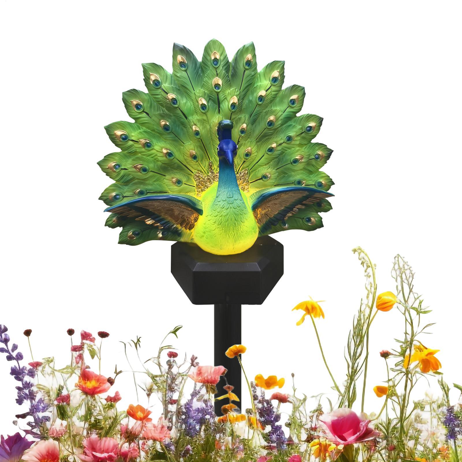 Outdoor Yard Power Stake - 太陽光発電の鳥の装飾品 太陽光発電の防水装飾ステーク 屋外の芝生の装飾 庭の芝生や屋外の歩道用