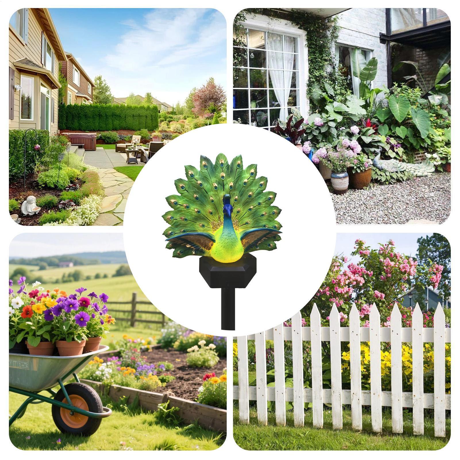 Outdoor Yard Power Stake - ソーラーバードガーデン彫刻ソーラーパワー防水装飾ステーク屋外芝生装飾庭の芝生外歩道用
