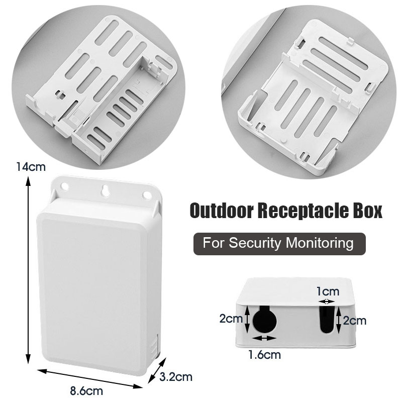 Outdoor Power Receptacle Box - 屋外コンセントカバー 電気コンセントボックス 引き出し型 POE ケーブルジャンクションボックス POE