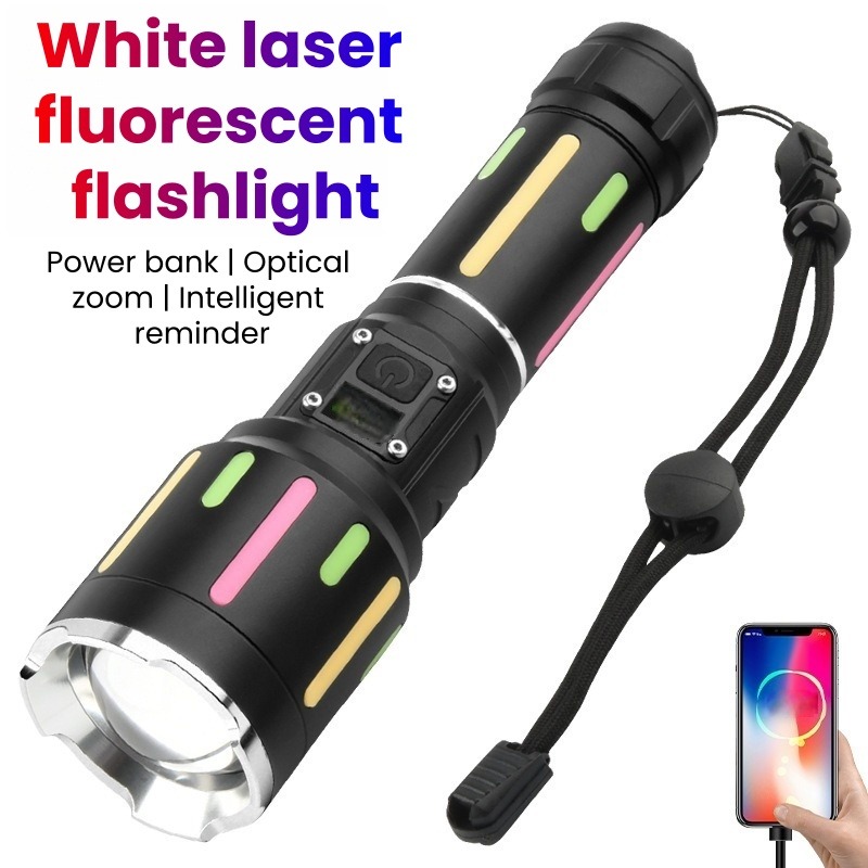 Outdoor Power Meter - ハイパワー白色光蛍光懐中電灯充電式ズーム可能長距離懐中電灯屋外ハイキングキャンプ非常灯