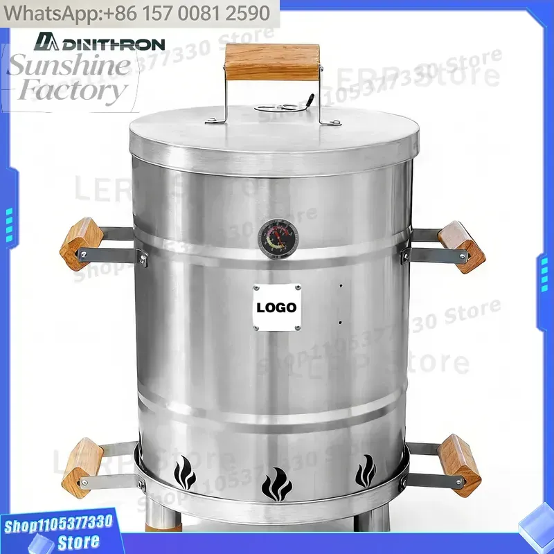 Outdoor Power Vent - 効率的なステンレス製無煙ストーブ-ポータブル自立型屋外ヒーター＆グリル（パティオ用排気口付き）