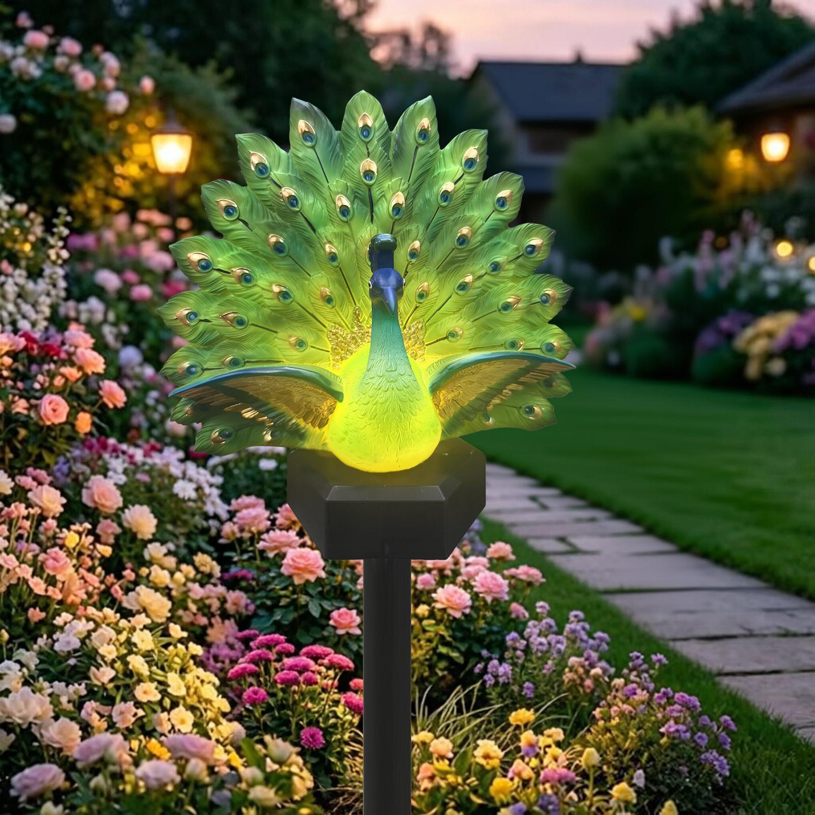 Outdoor Yard Power Stake - ソーラーバードヤードデコレーション ソーラーパワー防水装飾ステーク 屋外芝生デコレーション 庭の芝生や屋外の歩道用