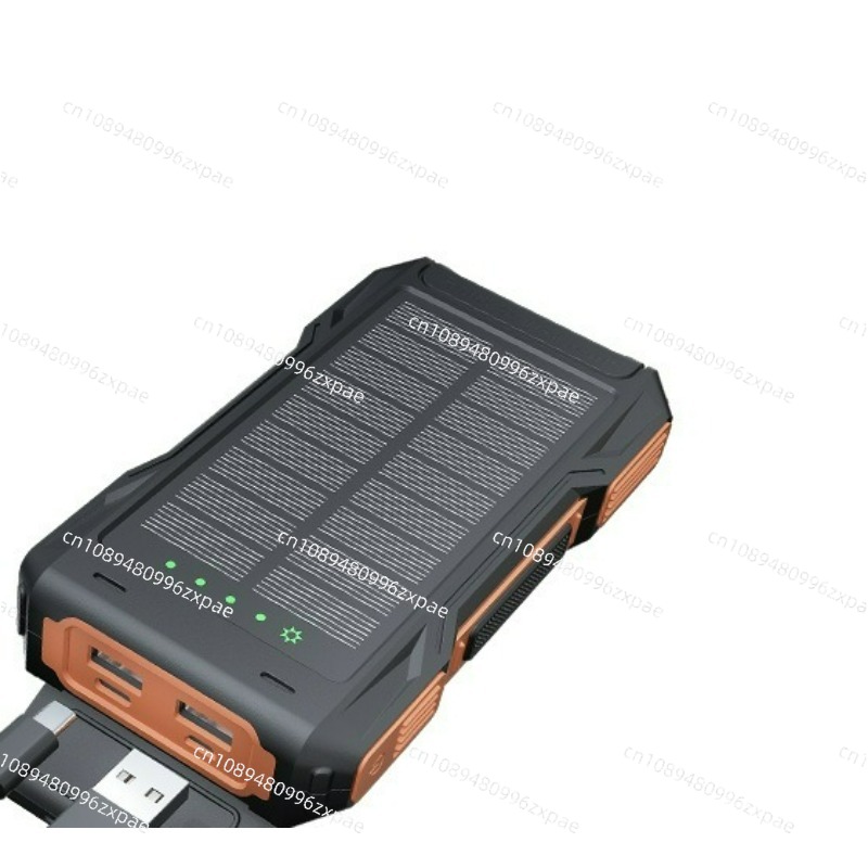 Outdoor Powerbank - ソーラーパワーバンク 10000mAh 手回し充電 防水 コンパス アウトドア