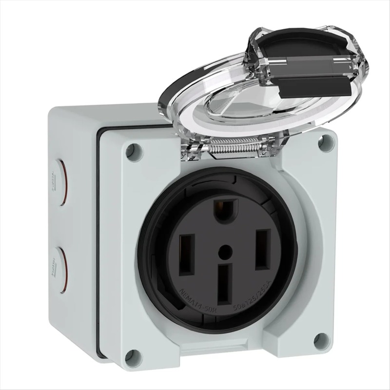 Outdoor Power Receptacle Box - TFBC 50Amp 電源コンセントボックス、125/250 ボルト NEMA 14-50R