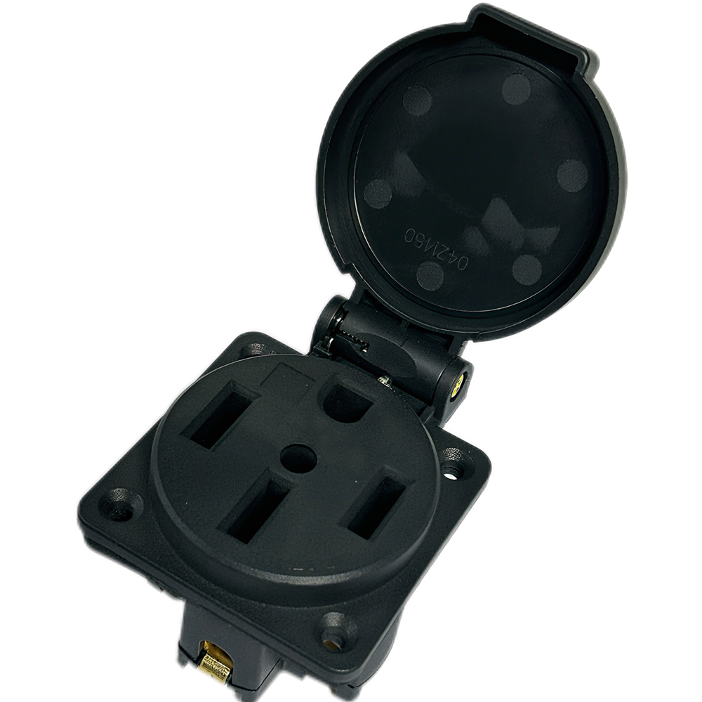 Outdoor Power Receptacle Box - 防水50アンペア発電機RV電源インレットボックス屋外用USプラグ壁コンセント14-50Rレセプタクル工業用