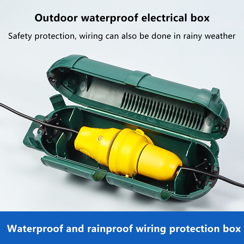Outdoor Power Extension - 防水シール付き屋外延長コード安全カバー、屋外コンセントプラグを保護する電気接続ボックス
