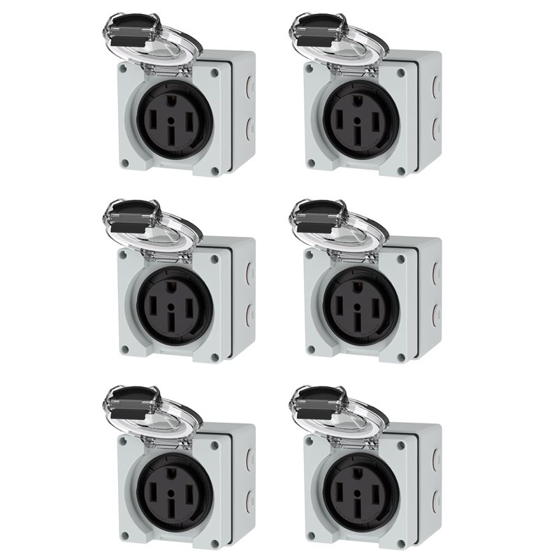 ABVC 6X 50アンペア電源コンセントボックス、125/ - Outdoor Power Receptacle Box のレビューと価格