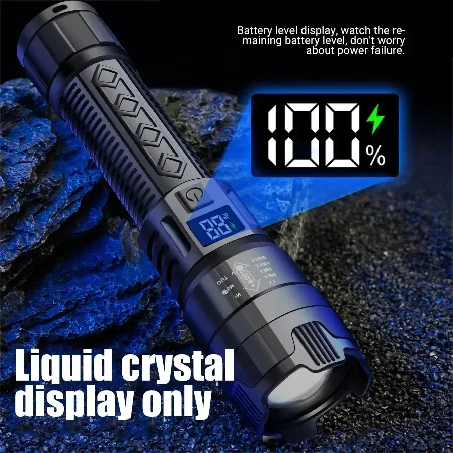 高強力 LED 懐中電灯戦術的な懐中電灯トーチ超高輝度ランプ - Outdoor Power Usb のレビューと価格