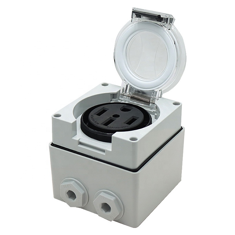50アンペア発電機RV電源インレットボックスプラスチック防水 - Outdoor Power Receptacle Box のレビューと価格