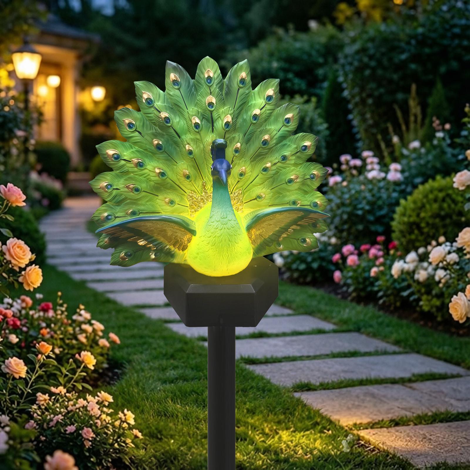 ソーラーバードガーデン彫刻ソーラーパワー防水装飾ステーク屋外 - Outdoor Yard Power Stake のレビューと価格