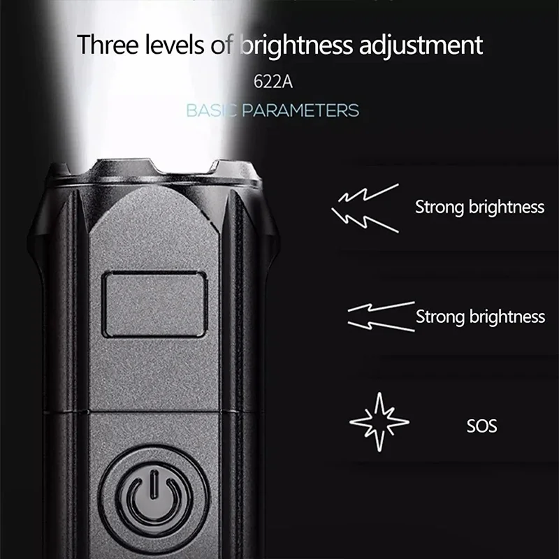 LED キャンプトーチ懐中電灯ハイパワー充電式 USB スポ - Outdoor Power Usb のレビューと価格