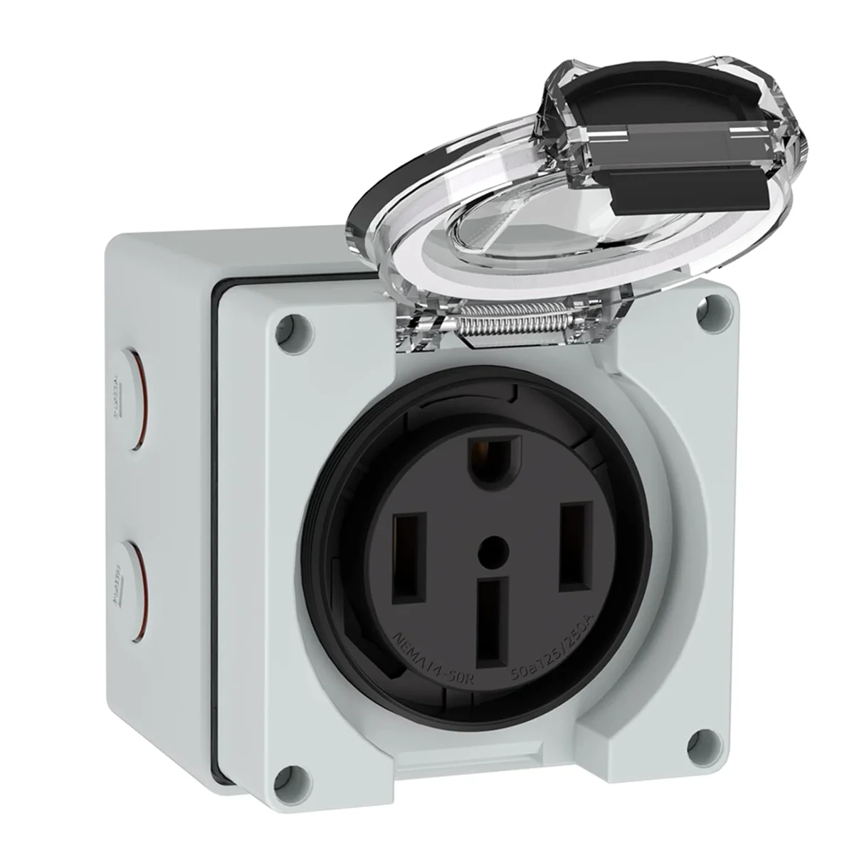AT16 50アンペア電源コンセントボックス、125/250 - Outdoor Power Receptacle Box のレビューと価格