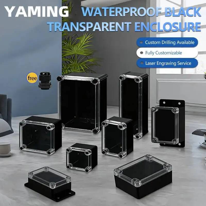 2 個透明カバー防水ジャンクションボックス黒プラスチック端子 - Outdoor Power Box のレビューと価格