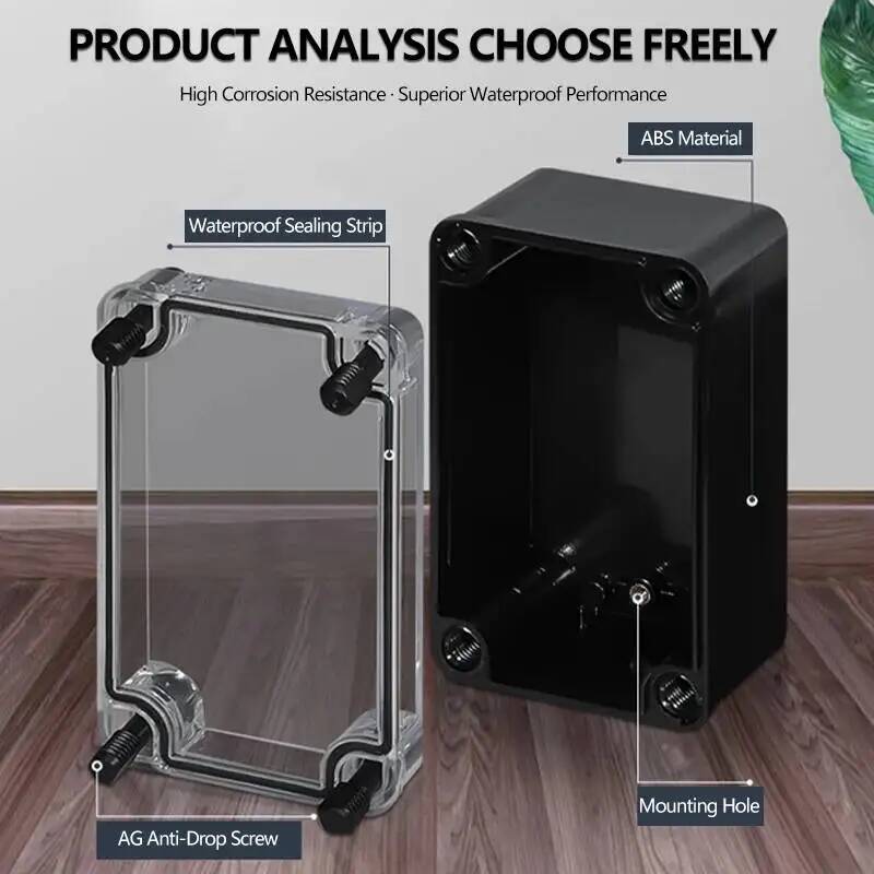 2 個透明カバー防水ジャンクションボックス黒プラスチック端子 - Outdoor Power Box のレビューと価格