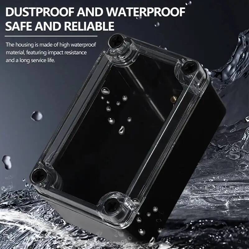 2 個透明カバー防水ジャンクションボックス黒プラスチック端子 - Outdoor Power Box のレビューと価格