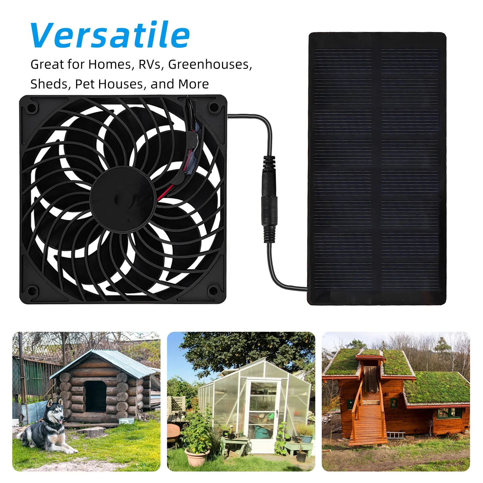 防水ソーラー式12cm換気扇 ソーラーパネル排気ファン 屋外 - Outdoor Power Vent のレビューと価格