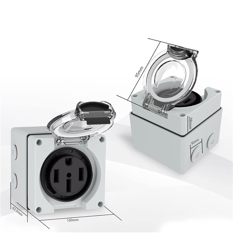 Y17A 6X 50Amp 電源コンセントボックス、125/ - Outdoor Power Receptacle Box のレビューと価格