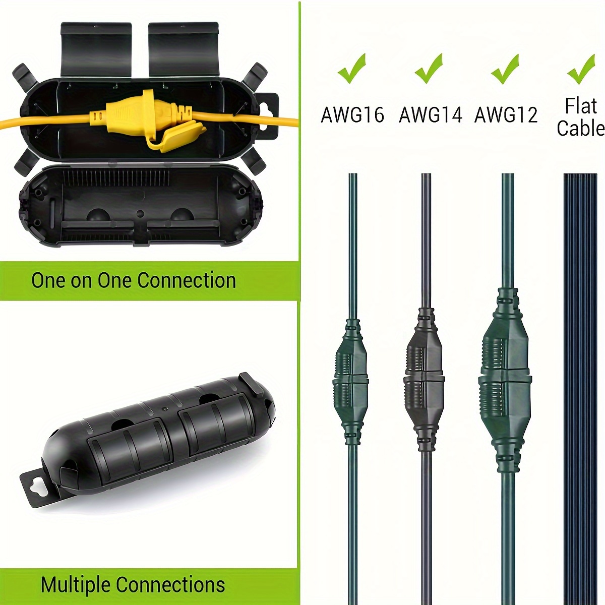 延長コードプラグ接続保護安全カバー、防水屋内屋外、ストリング - Extension Cord Outdoor のレビューと価格