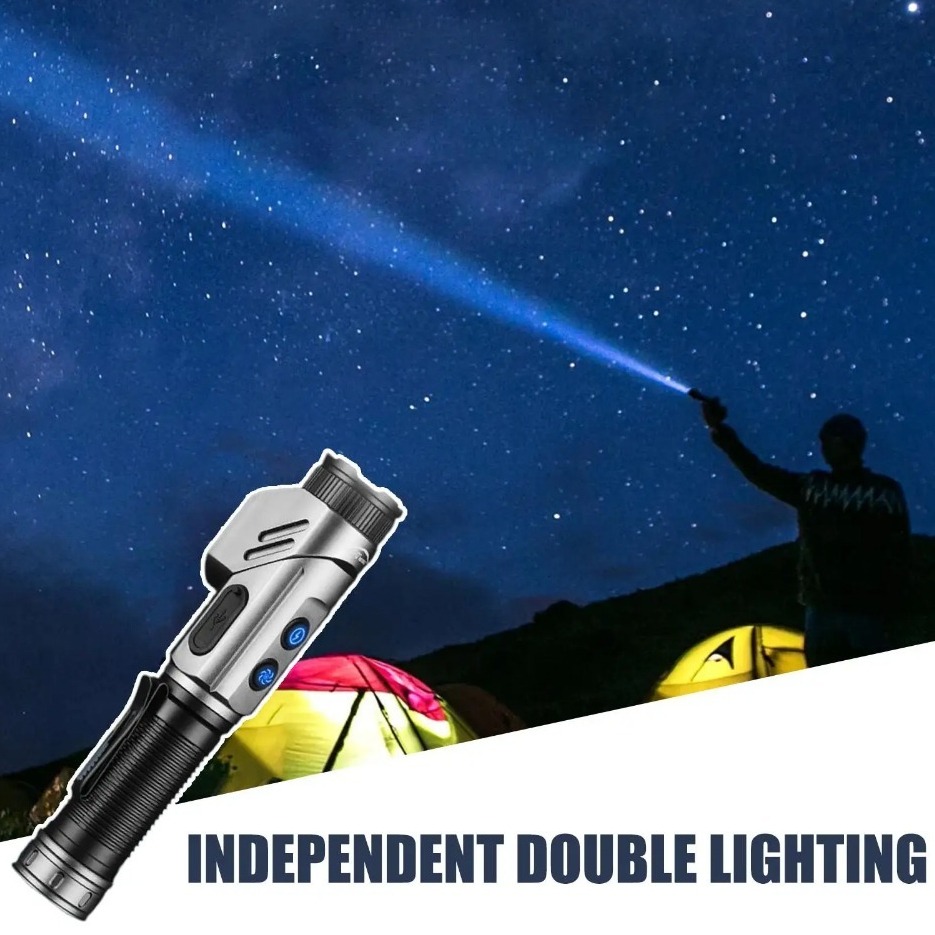 強力なミニLED懐中電灯90 ° 回転可能なUSB充電式コー - Outdoor Power Usb のレビューと価格
