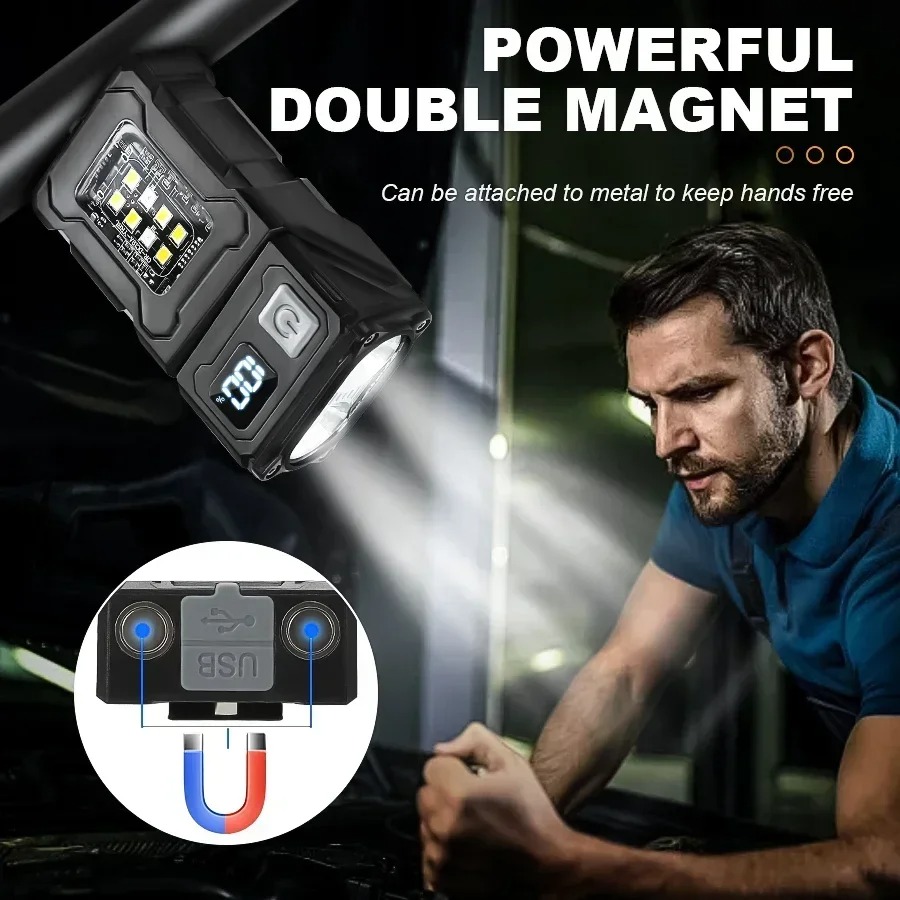 ミニ USB 充電 LED 懐中電灯テールマグネット COB - Outdoor Power Usb のレビューと価格
