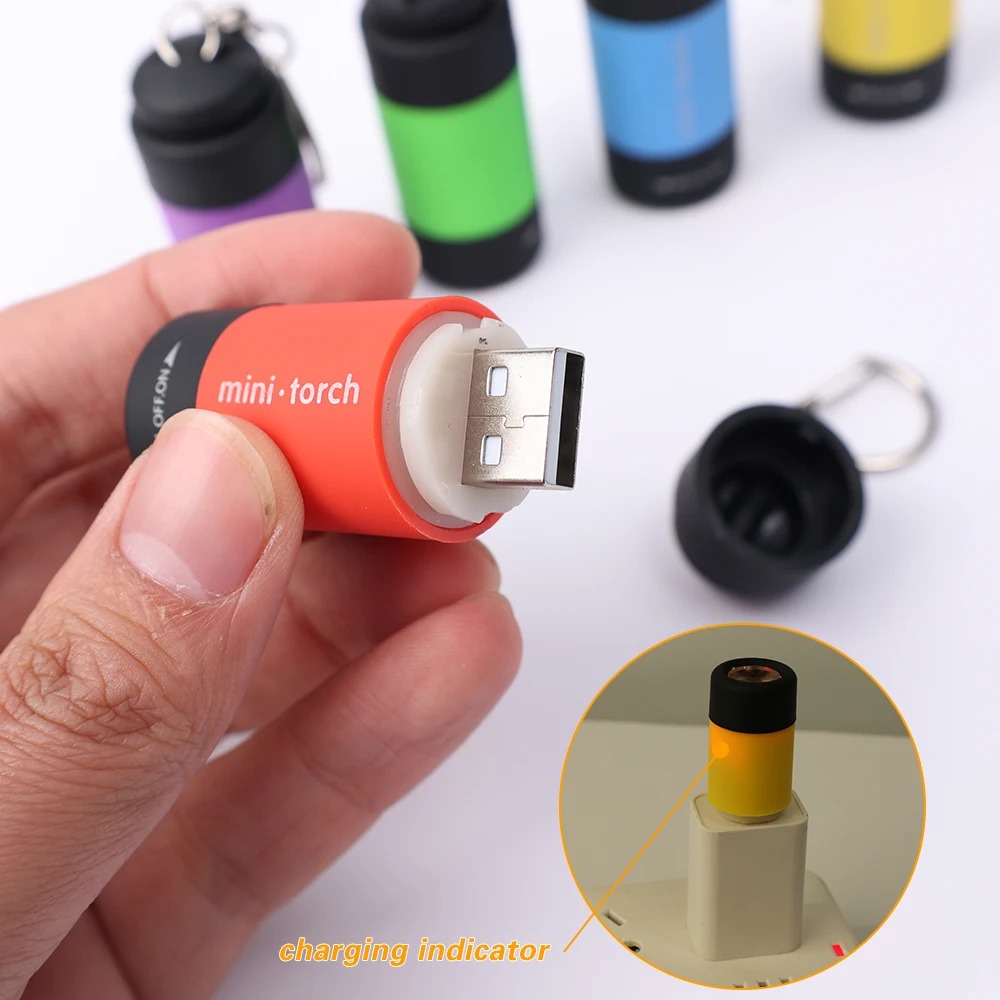 USB 充電式キャンプミニ懐中電灯強力な光ポケットキーホルダ - Outdoor Power Usb のレビューと価格