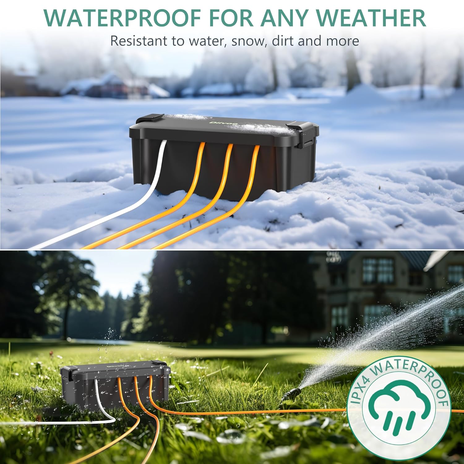 Diivoo 屋外防水電気ボックス屋外ケーブル接続ソケットエ - Outdoor Power Extension のレビューと価格