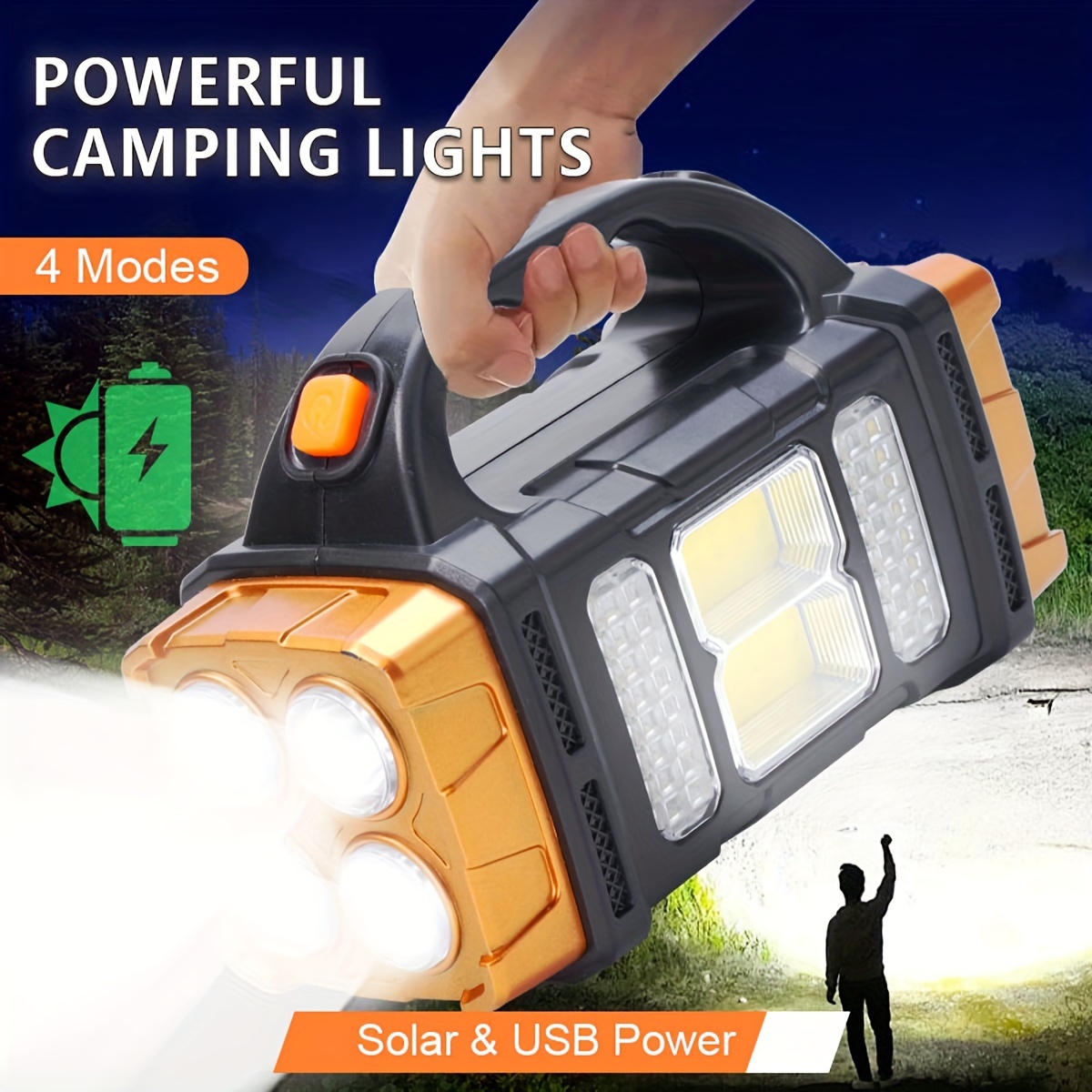 新しいアップグレード充電式ハイパワーソーラー LED 懐中電 - Outdoor Powerbank のレビューと価格