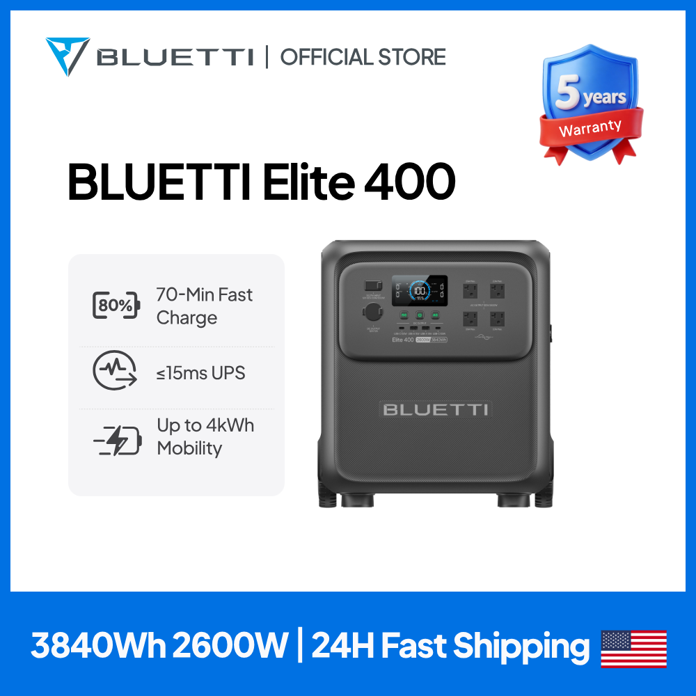 BLUETTI Elite 400 2600W 3840Wh - Outdoor Power Pack のレビューと価格