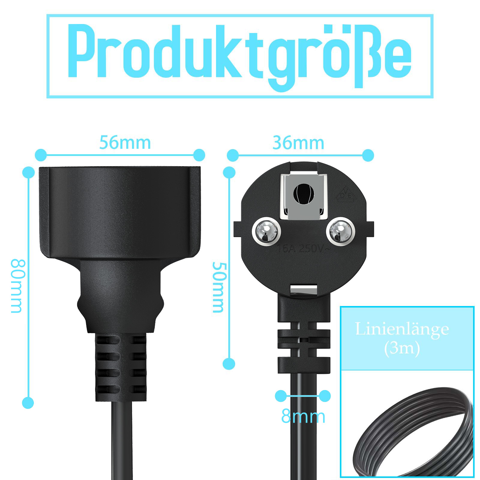 2/3/5メートルEU電源延長コードシュコプラグ延長ケーブル - Outdoor Power Extension のレビューと価格