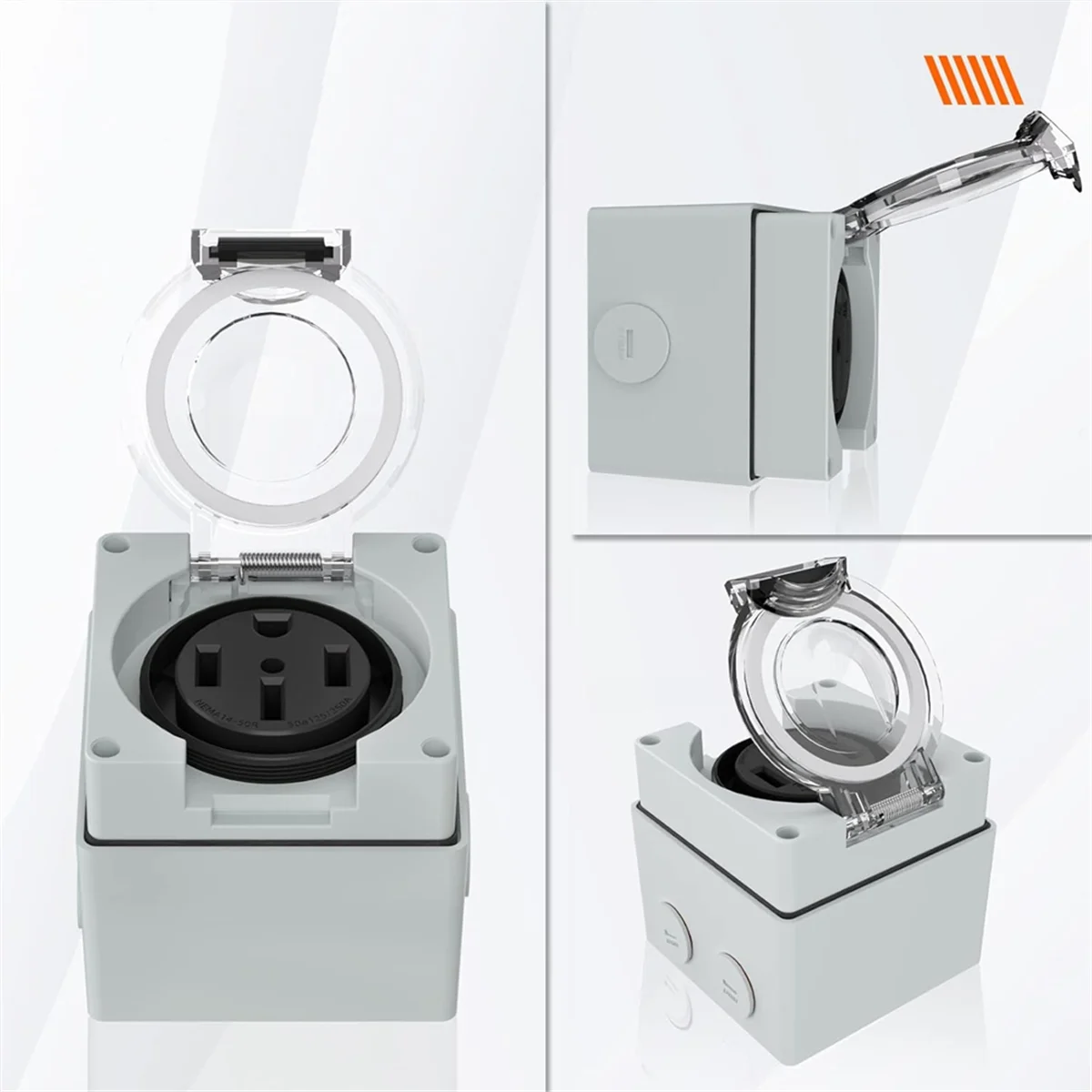 電源コンセントボックス、125/250ボルトNEMA 14- - Outdoor Power Receptacle Box のレビューと価格