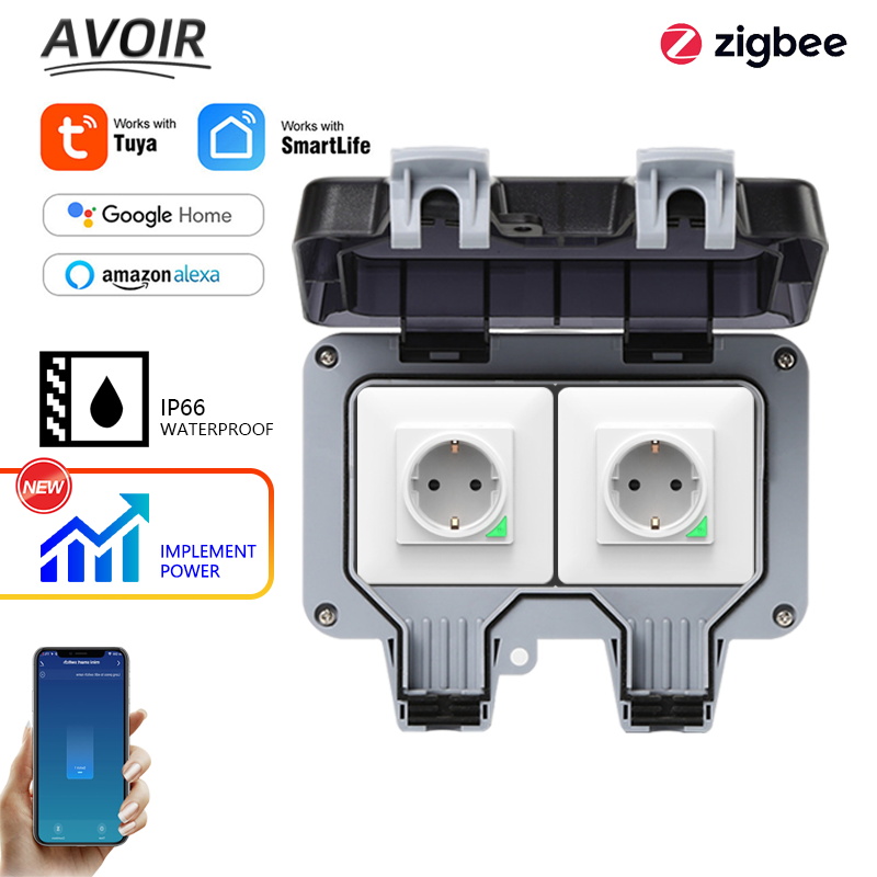 Avoir Tuya Zigbee 電気ソケット IP66  - Outdoor Power Meter のレビューと価格