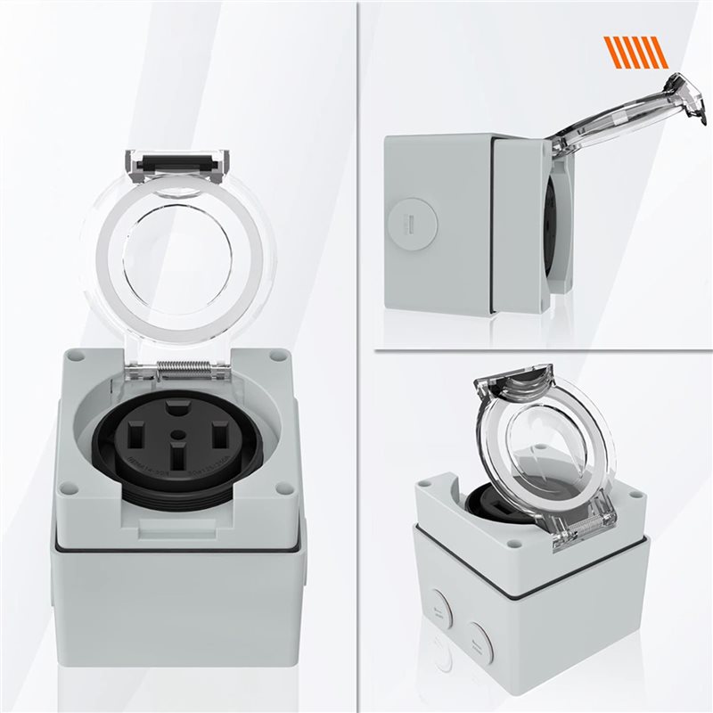 ABZL 6X 50Amp 電源コンセントボックス、125/ - Outdoor Power Receptacle Box のレビューと価格