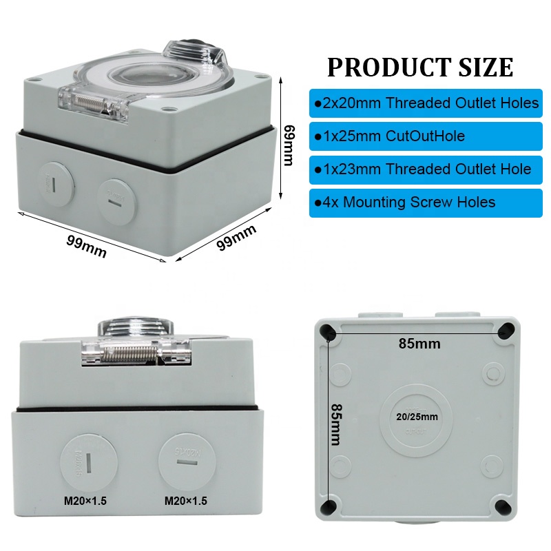 50 アンペア発電機 RV 電源インレットボックスプラスチッ - Outdoor Power Receptacle Box のレビューと価格