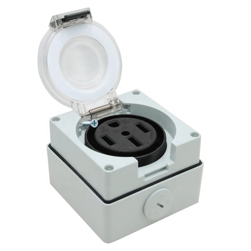 50 アンペア発電機 RV 電源インレットボックスプラスチッ - Outdoor Power Receptacle Box のレビューと価格