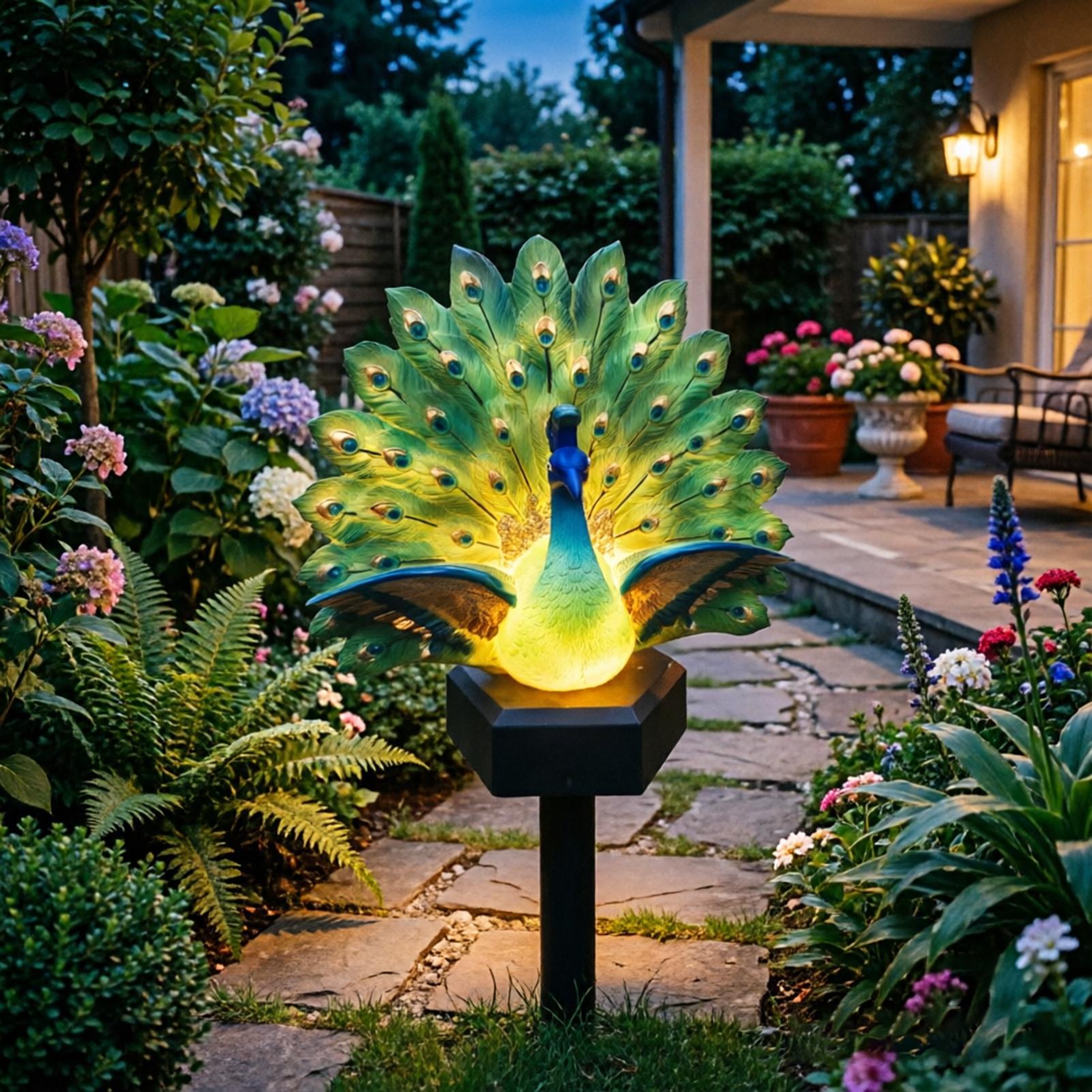 ソーラーバードガーデンデコレーション ソーラーパワー防水装飾 - Outdoor Yard Power Stake のレビューと価格