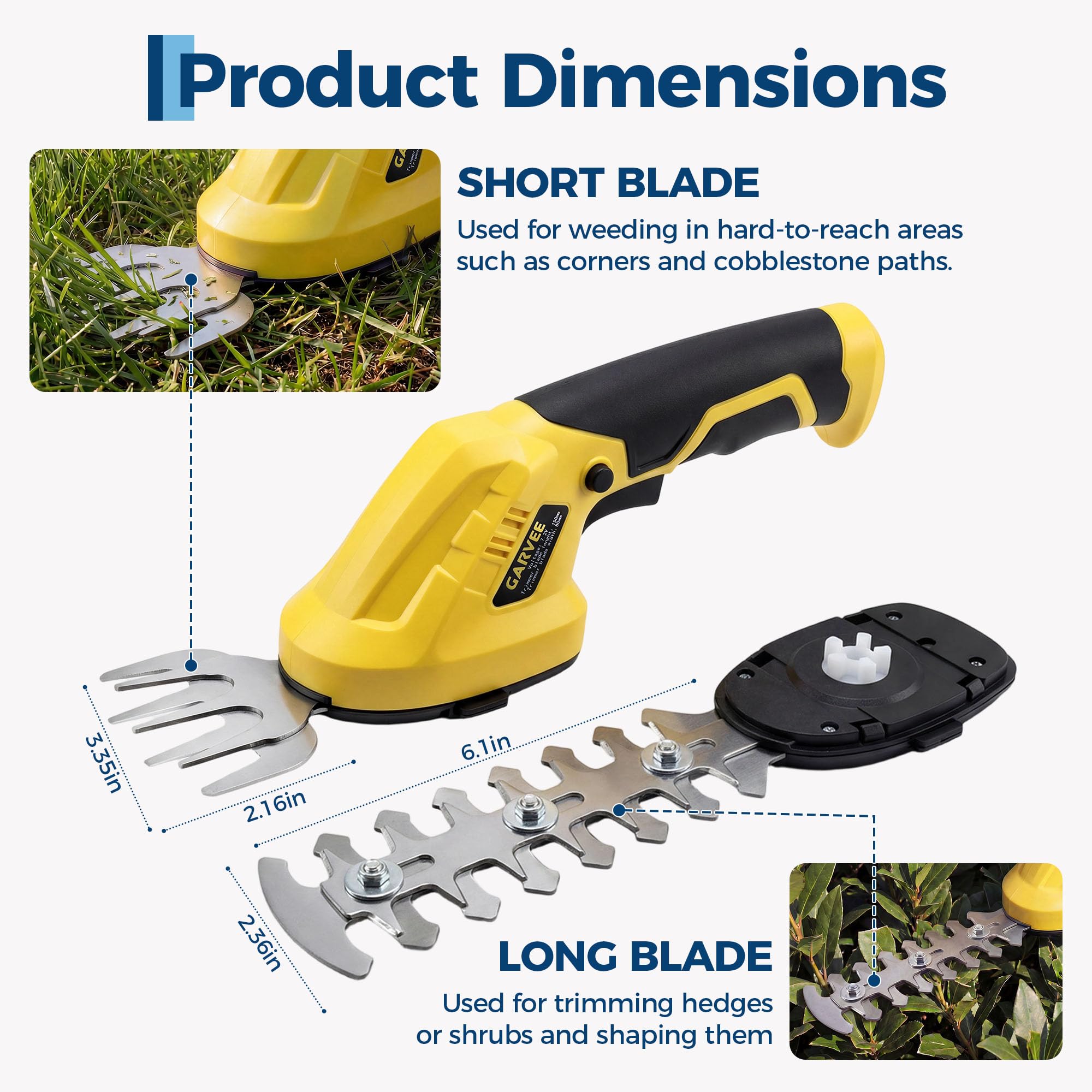 2-in-1コードレス草刈り機・ヘッジトリマー、Type-C - Hedge Trimmer Cordless のレビューと価格