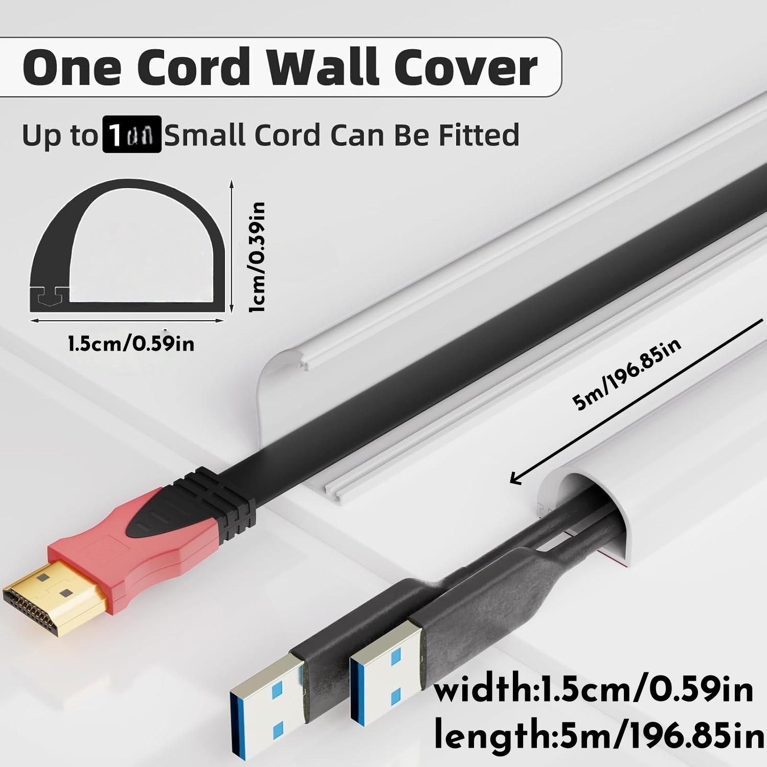    1PC アーク抗押出フロアコードカバー自己粘着電源延 - Outdoor Power Extension のレビューと価格