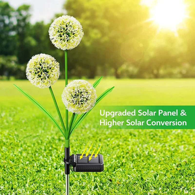 ガーデンソーラーライトタンポポの花ソーラーステークライト屋外 - Outdoor Yard Power Stake のレビューと価格