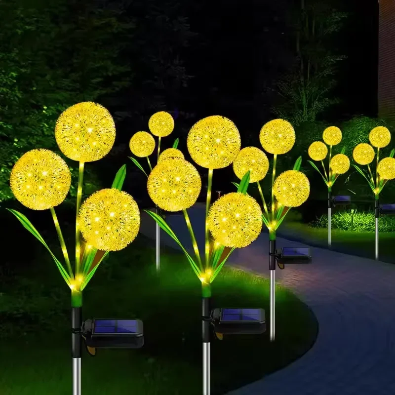 ガーデンソーラーライトタンポポの花ソーラーステークライト屋外 - Outdoor Yard Power Stake のレビューと価格