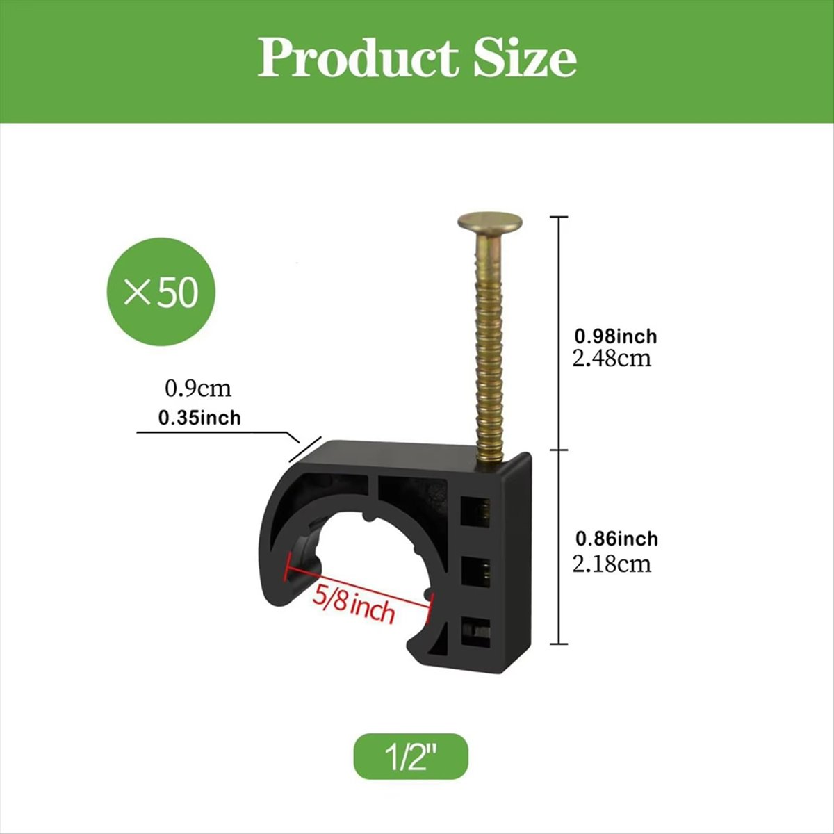 信頼性の高い1/2インチパイプクランプ50個入り ホースクラ - Outdoor Power Vent のレビューと価格
