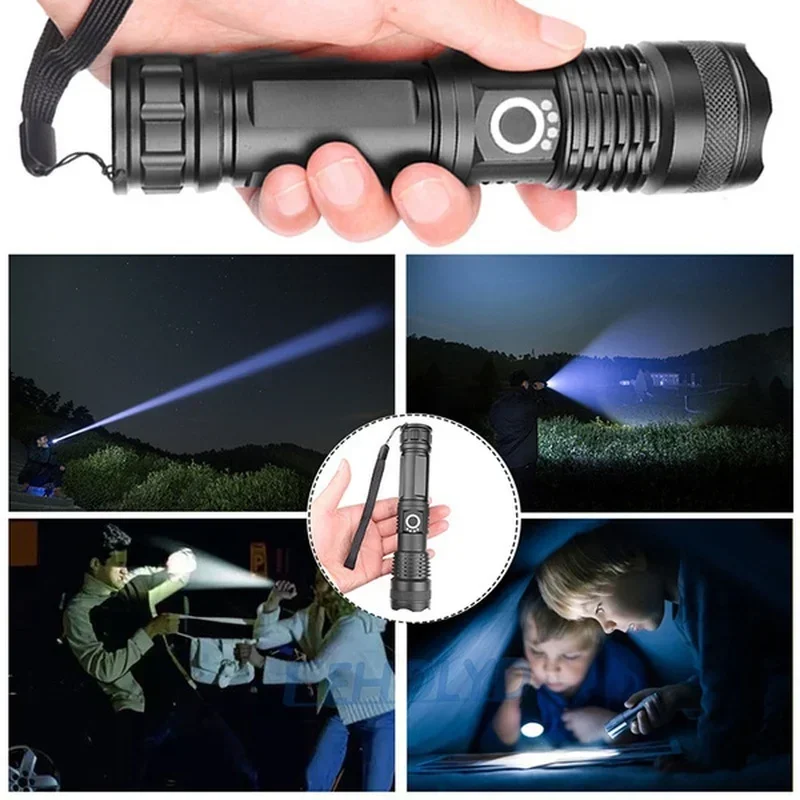 ハイパワー XHP70 LED 懐中電灯 USB-C 充電式 - Outdoor Power Usb のレビューと価格